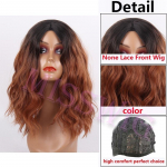 XINRAN Fashion l&uuml;hikese lainega parukas Ombre blond s&uuml;nteetiline parukas naistele hall
