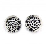 Les Tr&eacute;sors De Lily [J6737] - Boucles Cr&eacute;ateur 'Pop Art' noir blanc must