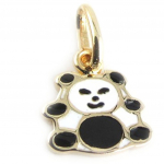 Les Tr&eacute;sors De Lily [L0055] - Pendentif 'Panda' noir blanc must