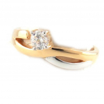 Bague Plaqu&eacute; Or 'C&acirc;lin' 2 tons 52 kuld