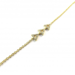 Les Tr&eacute;sors De Lily [N5395] - Bracelet Plaqu&eacute; Or 'Triangles' dor&eacute; blanc kuld