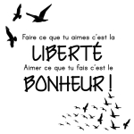Les Tr&eacute;sors De Lily [Q7192] - kleebiste leht  Freedom - Happiness  must - 50x70 cm must