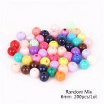 Candy Color plastist akr&uuml;&uuml;lhelmed 6/8/10/12/14/16mm DIY lahtised vahet&uuml;kid &uuml;mmargused kuulp&auml;rlid ehete jaoks 6mm 200pcs mitmev&auml;rviline