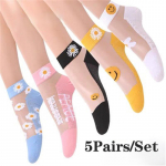 10/5 paari suvised &uuml;li&otilde;hukesed pahkluu sokid l&auml;bipaistvad karikakra tikandid pitsist siidist elastsed sokid armsad t&uuml;drukute j&auml;&auml;siidist sokid naistele 5Pairs
