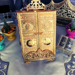 Silver Covered Quran Box Lectern | Holy Quran Storage Box | Islamic Book Accessory | Quran Cover Box | Islamic Gift | Islamic Desk Decor