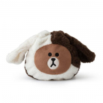 Line Friends Puppy Brown string Doll Pouch Dark chocolate