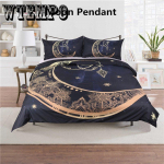 3D-tikandid Moon Bed Kolmeosaline &uuml;likonna padjap&uuml;&uuml;r on voodipesu linad moes 3 Pcs EU Single
