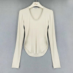 S&uuml;gisene pikkade varrukatega t-s&auml;rk Naiste mood, &otilde;huke valge naiste s&auml;rgid, topid Suure elastsusega &otilde;huke kitsas T-s&auml;rk Riietus 16075 OneSize