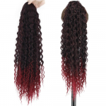 MERISIHAIR s&uuml;nteetiline lokkis hobusesaba, 65 cm kinnituv juuksepikendus, pikk ombre m&auml;his &uuml;mber v&otilde;ltsitud hobusesaba must lokkis ponisaba 26inches&China