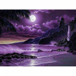 T&auml;ielik 5D DIY teemantmaal hilis&otilde;htune merevaade Teemanttikandid Mosaiigikomplektid Ristpistes Kodukaunistus K&auml;sitsi valmistatud kingitused Round 20x30cm