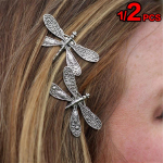 1/2 tk Antiiksed h&otilde;bedased Dragonfly Bobby Pins Niklivabad Dragonfly Dragonfly Juukseklambrid H&otilde;bedased Dragonfly 1pc