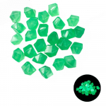 100 tk Pimeduses helendavad kivid Glow Stones Teemandikujuline fluorestseeruv kividekoratsioon akvaariumi jaoks 100pcs roheline
