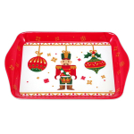 Les Tr&eacute;sors De Lily [A3336] - V&auml;ike punane valge melamiinikandik  Nutcracker  - 21x14 cm punane