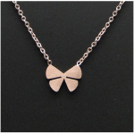 Les Tr&eacute;sors De Lily [R4446] &ndash; roosast kullast  Butterfly  terasest disainerkaelakee (kuldne roosa) - 10x7mm Heleroosa