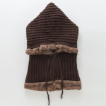 Naiste Pulloveritriibuline &uuml;hes t&uuml;kis pl&uuml;&uuml;sis paksendatud k&otilde;rvakaitsega kootud soe m&uuml;ts OneSize khaki