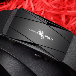 PULO rihm Meeste nahast automaatne pandlaga rihm, kingitus noortele vabaaja isikup&auml;rale, sobiv trendikas p&uuml;ksirihm 125cm