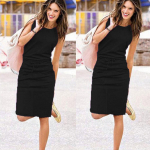 Ramidos naiste pidulik varrukateta p&auml;ikesekleit naiste suvine rannale M must