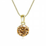 Bague Ringen 1 ct ripats kaelakee naistele kuninglik sinine v&auml;rv moissanite 925 sterling h&otilde;bedane pulma ehted 1ct （gold）