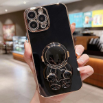 3D Astronaut Plating Kokkupandav alus Pehme telefoni&uuml;mbris iPhone'ile 14 13 12 11 Pro Max 13 Mini Xr Xs 7 8 Plus Se 2022 2020 tagakaas For iPhone 7 valge