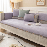 &Scaron;enill-diivanipadi Four Seasons universaalne lihtne kaasaegne kerge luksuslik ins Wind libisemiskindel kombineeritud diivanikate 70*70 lilla