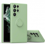 S&otilde;rmusehoidja magnetiline telefoni&uuml;mbris Samsung Galaxy S23 Ultra S22 S21 Fe S20 S9 S10 Plus Note 20 10 Plus vedel silikoon&uuml;mbris S8 roheline