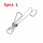 Kodune hoiustamisrest pesulaastud konksud riidepulgad Po-klambrid roostevabast terasest pesul&otilde;ksud k&auml;ter&auml;tikuivatid konks pesu hoiuhoidik 5pcs 2x6.5cm-2cm