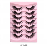 Cat Eye kohevad ripsmed Faux Mink ripsmed pikad 7 paari kohevad naaritsaripsmed Dramatic Volume ripsmed pikendav meik HLY-19