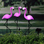3 tk Aia v&auml;listingimustes kasutatavad Flamingo LED-valgustid p&auml;ikeseenergial t&ouml;&ouml;tavad veekindlad aia, muru, sise&otilde;ue, tiigi, tagaaia sisekujunduse jaoks