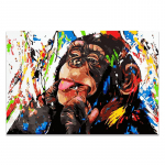 Graffiti armsa ahvi l&otilde;uendi maalimine v&auml;rviline tr&uuml;kitud plakat ja tr&uuml;kised seinapiltide maalimine elutoa kodukaunistusteks 21x30cm No Frame