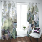 Magamistoa pimendavad Lotus kardinad Hiina stiilis akende kangast kardin elutuppa vasakule ja paremale poolitav avatud 2 paneeli W53.5 X H114cm X 2