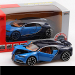 1:32 skaalaga Bugatti Chiron Diecast automudeli m&auml;nguasi, tsingisulamist tagasit&otilde;mmatav s&otilde;iduk tulede ja muusikaga lastele Poiss-s&otilde;brale m&otilde;eldud noorte kingituste kollektsioon 1/32-14.3x6.7x3.8cm sinine