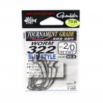Gamakatsu 67080 Worm 322 Slim Style Worm konks suurus 2/0,7 paki kohta (2848)