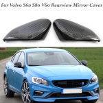 1 paar vasakut ja paremat ABS-i s&uuml;sinikkiust v&auml;limusega auto k&uuml;lgmise tahavaate peegli kaane kork Volvo S60 2011-2017 S80 2012-206 V60 jaoks gray