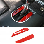 Auto keskjuhtimine kliimaseadme ventilatsiooniavad Dekoratsioon rooliratta kaane topsihoidja kleebis sobib Ford Mustang 2015 Up ABS-i sisetarvikutele Gear