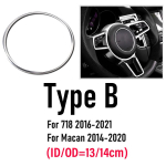 Auto roolikatte dekoratiivr&otilde;ngas kleebis stiil For Porsche Cayenne Macan Panamera 718 911 Tarvikud Siseosa Wheel Hub Ring 3 black
