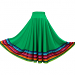 Swing seelik Flamenco ballisaali kost&uuml;&uuml;m tantsuriided uhke kleit pikk seelik tantsulava esinemiseks L 75cm roheline
