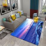 Vannituba WC Magamistuba K&ouml;&ouml;k Elutuba Libisemiskindel matt P&auml;ikeseloojang Ookean Rand Taevas maastikuvaip 40x60cm