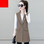 T&auml;navar&otilde;ivad Disain &otilde;hukesed varrukateta bleiserid Naiste vabaaja elegantsed vestid &uuml;ler&otilde;ivad klassikaline keskmise pikkusega vest, bleiser XXL