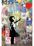 Banksy kunsti grafiti l&otilde;uendimaal Abstraktne v&auml;ike t&uuml;druk &otilde;hupalliplakatite ja tr&uuml;kistega Pop Street Wall Art Pilt Kodukaunistus 21x30cm No Frame