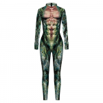 Naised Mehed Loomad Madu Python 3D Prinditud Jumpsuit Unisex Punk Muscle Halloween Cosplay Kost&uuml;&uuml;mid T&auml;iskasvanute Peom&auml;ng Rollim&auml;ng Riietus S