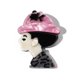 Blucome Akr&uuml;&uuml;lfilm N&auml;itleja Daami Prossid Naistele Ilu Elegantne Hepburni T&uuml;drukute Figuuri Peo Kontori Pross Pin Kingitused roosa