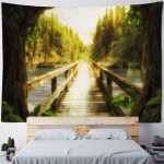 Mets elupuu Dekoratiivne seinavaibad Maastikud tuba Esteetiline laste boheemlaslik kodukaunistus kunst rippuv stseen 95x73cm