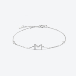 ANDYWEN 925 Sterling H&otilde;bedane Monogramm Kiri Algk&auml;ev&otilde;ru Kristallist Luksuslik CZ Tsirkoon Naiste Peened Ehted M