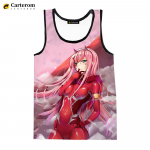Anime Darling Franxxi 3D-prinditud s&auml;rkidega 2023, uus mood, vestid, s&auml;rgid, meeste t&auml;navar&otilde;ivad, suured, varrukateta s&auml;rgid S