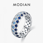 MODIAN 925 Sterling Silver luksuslik gradient s&uuml;damest s&uuml;damesse virnastatavad s&otilde;rmused naistele peened peened ehted 5 h&otilde;be