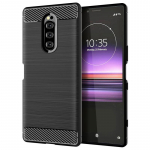 Sony Xperia 1 &uuml;mbrisele Luksuslik s&uuml;sinikkiust nahaga pehme silikoon&uuml;mbris Sony Xperia1 t&auml;ielik kaitsev telefoni kate Sony Xperia 1 must