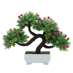 Kunstlillepuu taimedest valmistatud bonsai pulmapeo lauam&ouml;&ouml;bel roosa