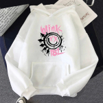 Blink 182 Huppar Naistele/Meestele Esteetiline Harajuku Graafilised Hupparid Unisex S&uuml;gis Talv Vabaaja Vintage Pulloverid Dressipluusid R&otilde;ivad Unisex XL white
