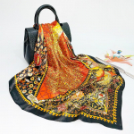 Kvaliteetsed luksuslikud siidist sallid peapael Sallid kaelasall naistele kett siidist sall naiste dekoratiivne sall 90*90cm