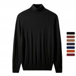 Meeste Turtleneck Meriino villane kampsun S&uuml;gis soe Kootud S must